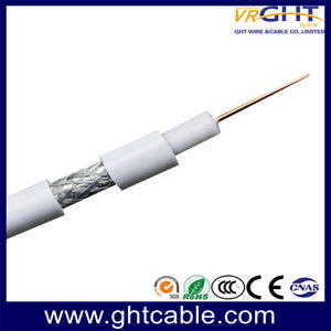 White PVC Coaxial Cable Rg6 Satellite Cable