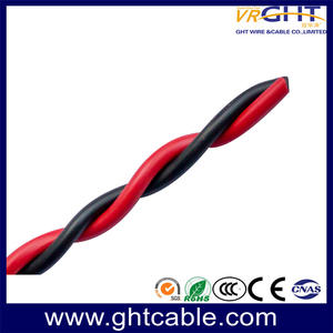 Two Cores Flexible Twisted Electric Cable Power Cable