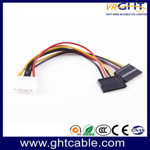 SATA Power Cable 15P 15p to 4P Molex Female to male splitter cable  