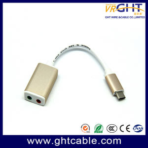  USB C to Audio and MIC Adapter to 3.5mm Audio Jack 